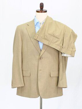 Statements 42R 40x30 Brown Full Suit 2-Button Solid R870